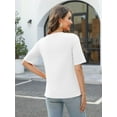 thumbnail image 2 of Fashion Solid Color Women Summer Casual Top Office Blouse, 2 of 6