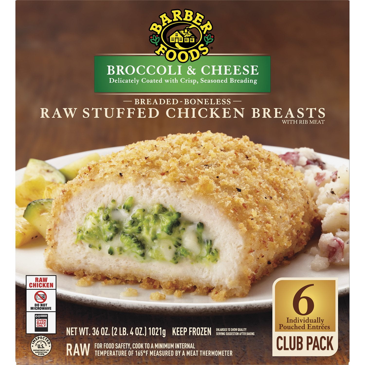 Barber Foods® Broccoli and Cheese Stuffed Chicken Breasts