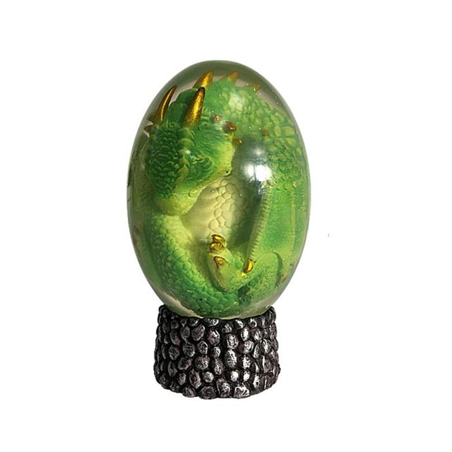 Cateissary Dino dinosaurios huevos de dragón resina brillante dinosaurios huevo adornos para el hogar colecciones y regalos para amigos Decoración del hogar No.7