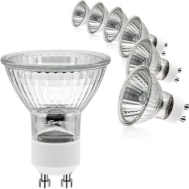 GU10 Halogen Light Bulbs 2 Pin, 6 Pack GU10 Bulb Warm White, Dimmable GU10 C 230V 50W Bulb for Wax Warmer Bulbs, Track Light Bulbs, Range Hood Light Bulbs, Candle Warmer Light