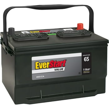EverStart Value Lead Acid Automotive Battery, Group Size 65 12 Volts, 650 CCA