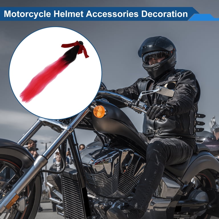 black bow for motorcycle helmet Motorcycle Helmet Accessories Decoration Bow Ponytail for Motorcycle  Bicycle Skiing Helmets Black Pink High-temperature Silk PU Glue 1 Set
