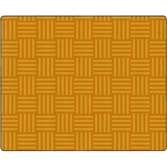 Flagship Carpets FE386-58A 10 ft. 9 x 13 ft. 2 Hashtag Tone on Tone Rug, Orange - Rectangle