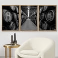 thumbnail image 2 of wall26 Framed Canvas Print Wall Art Set Retro Vintage Black &amp; White Wine Barrels Drinks &amp; Cocktails Food Photography Realism Decorative Rustic for Living Room, Bedroom, Office - 24"x36&q, 2 of 5