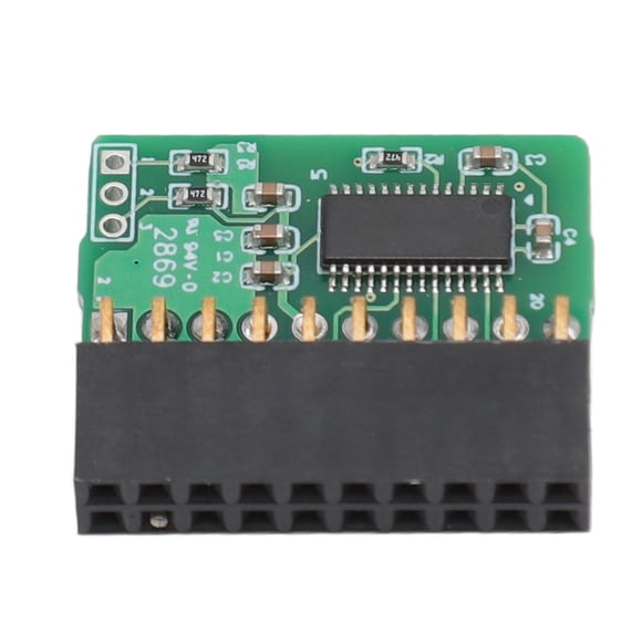 Trusted Platform Module, Easy Installation TPM 2.0 Module Vertical Enhance Security 20pin Green For AOM TPM 9665V TCG 2.0