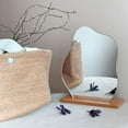 thumbnail image 1 of Espejo de maquillaje acrílico para escritorio con soporte, decoración estética de escritorio, espejo de tocador, mesa sin marco para dormitorio, sala de estar y espacios mínimos, decoración de, 1 of 4