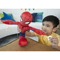 thumbnail image 6 of Marvel Spider-Man Plush Toy, City Swinging Soft Doll, 11-inch Super Hero Figure with Web-Swinging Action, Lights and Sounds, 6 of 7