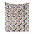 thumbnail image 1 of Mountain Soft Flannel Fleece Throw Blanket, Cartoonish Style Adventure Nature Themed Pattern with Colorful Abstract Peaks, Cozy Plush for Indoor and Outdoor Use, 50" x 70", Multicolor, by Ambesonne, 1 of 5