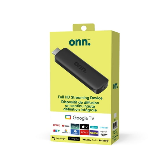 Onn. Google TV Full HD Streaming Device, Google TV Voice Control