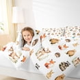 thumbnail image 4 of Manfei Kawaii Fox 7-Piece Twin Bedding,Woodland Animals Bedding Comforter Set,White,Polkadot Reversible, 4 of 7