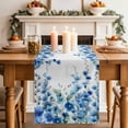 thumbnail image 2 of Table Runner 72 Inches Long for Kitchen Dining, Spring Blue Floral Dresser Scarf Farmhouse, Dining Table Decorations for Wedding/Parties, Farmhouse Weeping Floral Leaves 14 x 72 In, 2 of 8