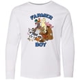 thumbnail image 3 of Inktastic Farmer Boy with Happy Farm Animals Long Sleeve Youth T-Shirt, 3 of 5