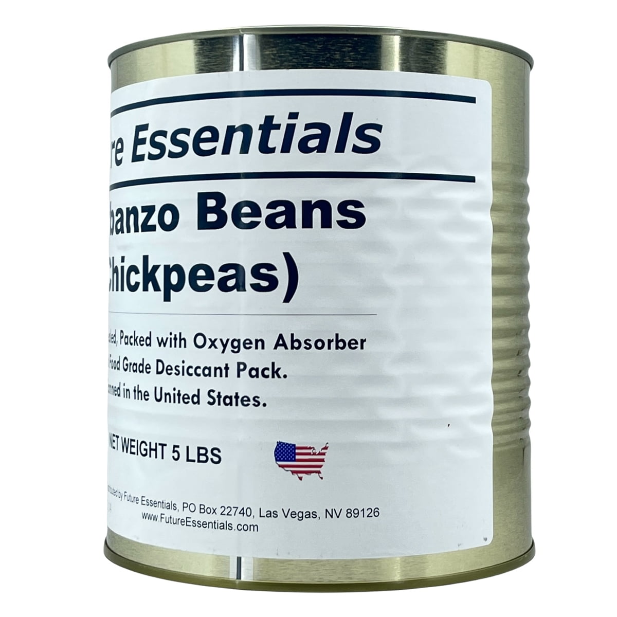 6 Cans Pack - Future Essentials Freeze Dried Emergency Survival Food for Hiking Camping and Backpacking 30 Years Shelf Life Garbanzo Beans #10 Can ✅