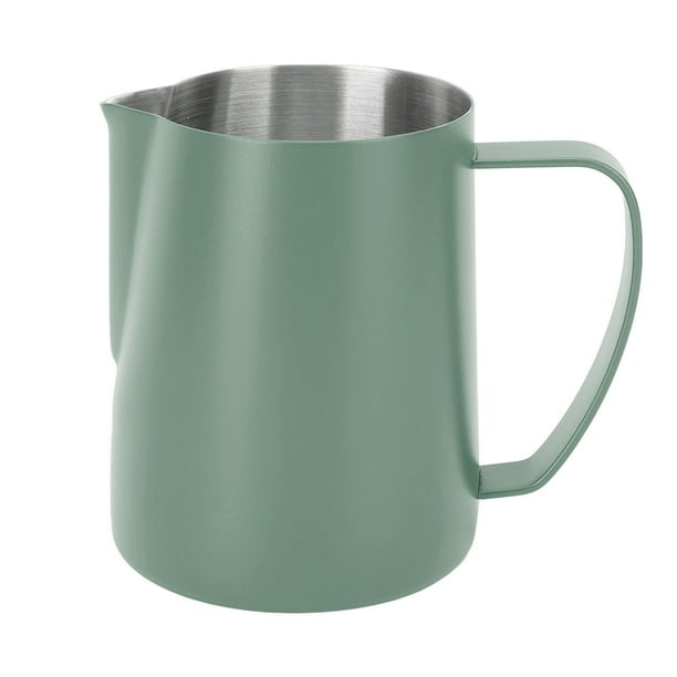 Taza Para Espumar Café De Acero Inoxidable De 480 Ml, Jarra De Leche De Acero 304 Con Línea De Escala, Taza Para Café Con Leche Con Boca Puntiaguda, Taza Grande De Capacidad