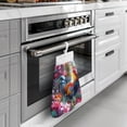 thumbnail image 4 of ZIATUBLE Rooster Flower Hanging Kitchen Dish Towel Absorbent Bathroom Hand Towels Easy to Clean Kitchen Hand Towels Set of 3 Decorative Dish Cloths Towel Fast Drying Kitchen Hanging Towels, 4 of 7