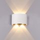 thumbnail image 1 of Aplique de pared para exterior/interior de 12 W, 4 LED, resistente al agua IP65, blanco cálido 2800 K, diseño moderno de arriba y abajo, fabricado en aluminio, 1 of 5