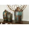 thumbnail image 2 of DecMode 20" Handmade Distressed Blue Ceramic Vase, 2 of 8