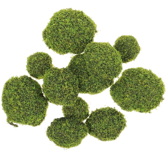 HERFIER 12Pcs Decorative Artificial Moss Rocks Artificial Mossy Stone Decorations Outdoor Garden Moss Rocks 3.54x3.14x1.18in
