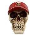 thumbnail image 2 of Atlantic Collectibles Punk Skull With Red Beach Visor Hat Decorative Figurine, 2 of 4