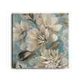 thumbnail image 3 of 3 Piece Lotus Flower Canvas Wall Art for Living Room White and Indigo Blue Floral Picture Wall Decor for Dining Room Bedroom Bathroom Kitchen Print Painting for Home Decorations., 3 of 3