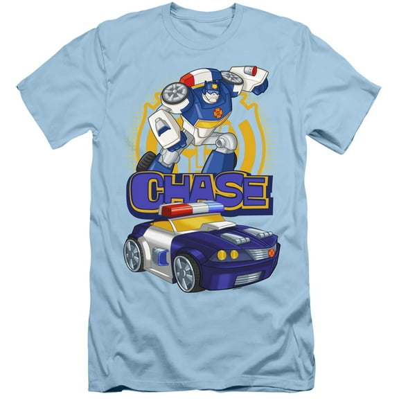 Transformers Chase S/S Adult 30/1 T-Shirt Light Blue
