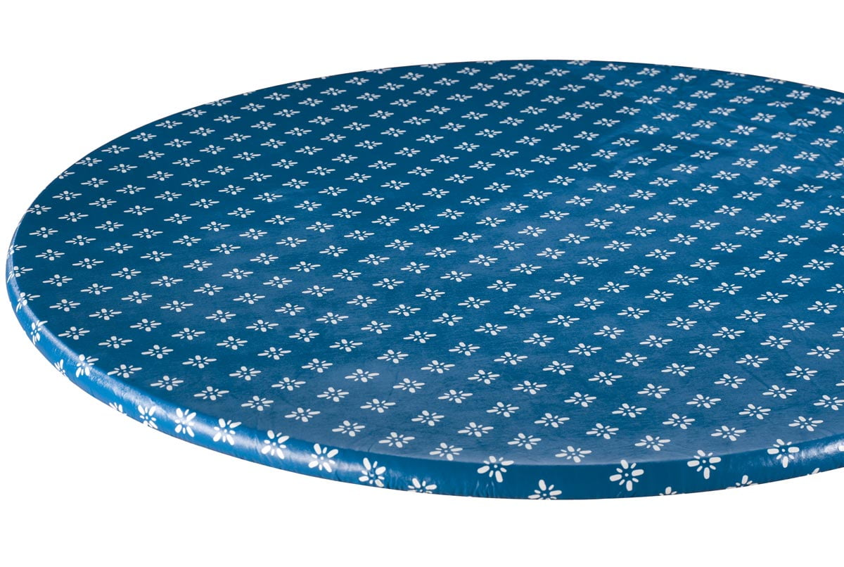Heritage Vinyl Elastic Table Cover with Fleece Backing in 3 Sizes