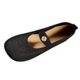 thumbnail image 3 of Domuza Women's Breathable Mesh Slip-On Shoes with Hollow Out Design, 2026 Summer Round Toe Flat Sole for Comfortable Wear Black 8（EU-40）, 3 of 3