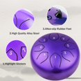 thumbnail image 3 of Tambor Musfunny Kids de acero, 6 pulgadas, 8 notas, tecla C, morado, 3 of 7