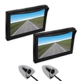 thumbnail image 1 of Backup Camera Monitor Kit, DC12V-24V Impact Proof Horizontal 87° Vertical 62° High Definition 5inch Screen Side View Monitor System  For Truck, 1 of 8