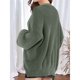 thumbnail image 4 of Cárdigan de Punto Grueso para Mujer, Larga, Cuello en V, Botones, con Bolsillo, para Otoño e Invierno Verde XXXL, 4 of 8