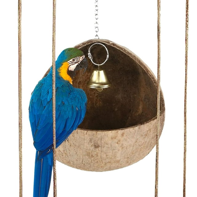 Nido de pájaros de cáscara de coco Fernando casa colgante para loros hábitat de cría