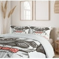 thumbnail image 6 of Ambesonne Pug Duvet Cover Sets, Portrait of a Dog Cartoon, 2-Queen, Black Red, 6 of 7