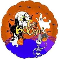 PMU Happy Halloween Let's Boogie 18 Inch Mylar-Foil Balloon Pkg/1
