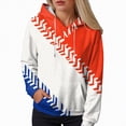 thumbnail image 4 of Godom Womens Baseball Hoodie Baseball Sweatshirts Long Sleeve Tops Lightweight Hoodie, 4 of 5