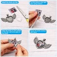 thumbnail image 5 of Uxcell 1" Metal Wing Blank Picture Pendants with 12Pcs Discs,White Silver,6Pcs, 5 of 6