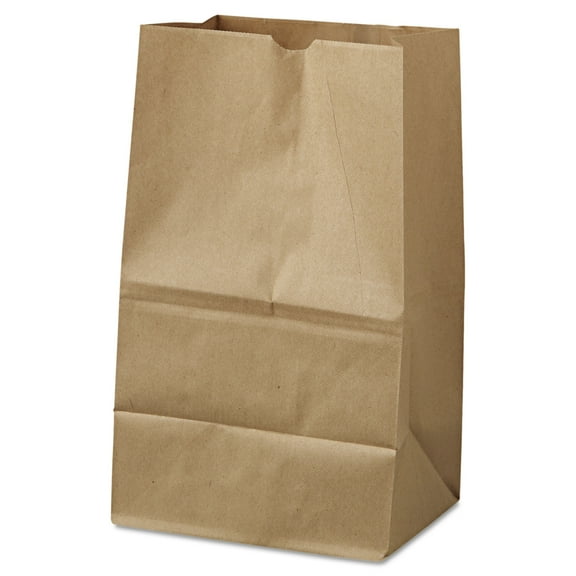 Grocery Paper Bags, 40 Lbs Capacity, #20 Squat, 8.25"w X 5.94"d X 13.38"h, Kraft, 500 Bags | Bundle of 5 Bundles