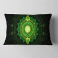 thumbnail image 2 of Designart Cabalistic Green Fractal Sphere - Abstract Throw Pillow - 12x20, 2 of 5