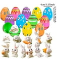 thumbnail image 2 of JHEHF Easter Eggs with Toys 12PCS Filled Easter Eggs Cute Colorful Fillable Eggs Easter Basket Stuffers and Gifts Party Supplies Decor Easter Gift, 2 of 7