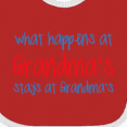 thumbnail image 4 of Inktastic What Happens at Grandma's Boys or Girls Baby Bib, 4 of 4