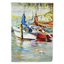 Carolines Treasures JMK1161GF Ecor Rouge Sailboat Flag Garden Size  Small multicolor