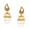 Orange, variant on Moonstruck Traditional Indian Golden Minakari Jhumka Earrings With Pearls for Women