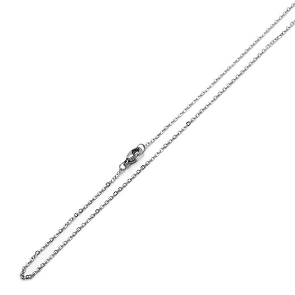 1.5mm Stainless Steel Chain Necklaces Flat Cable Chain ( Available Length 16", 18", 20", 24")