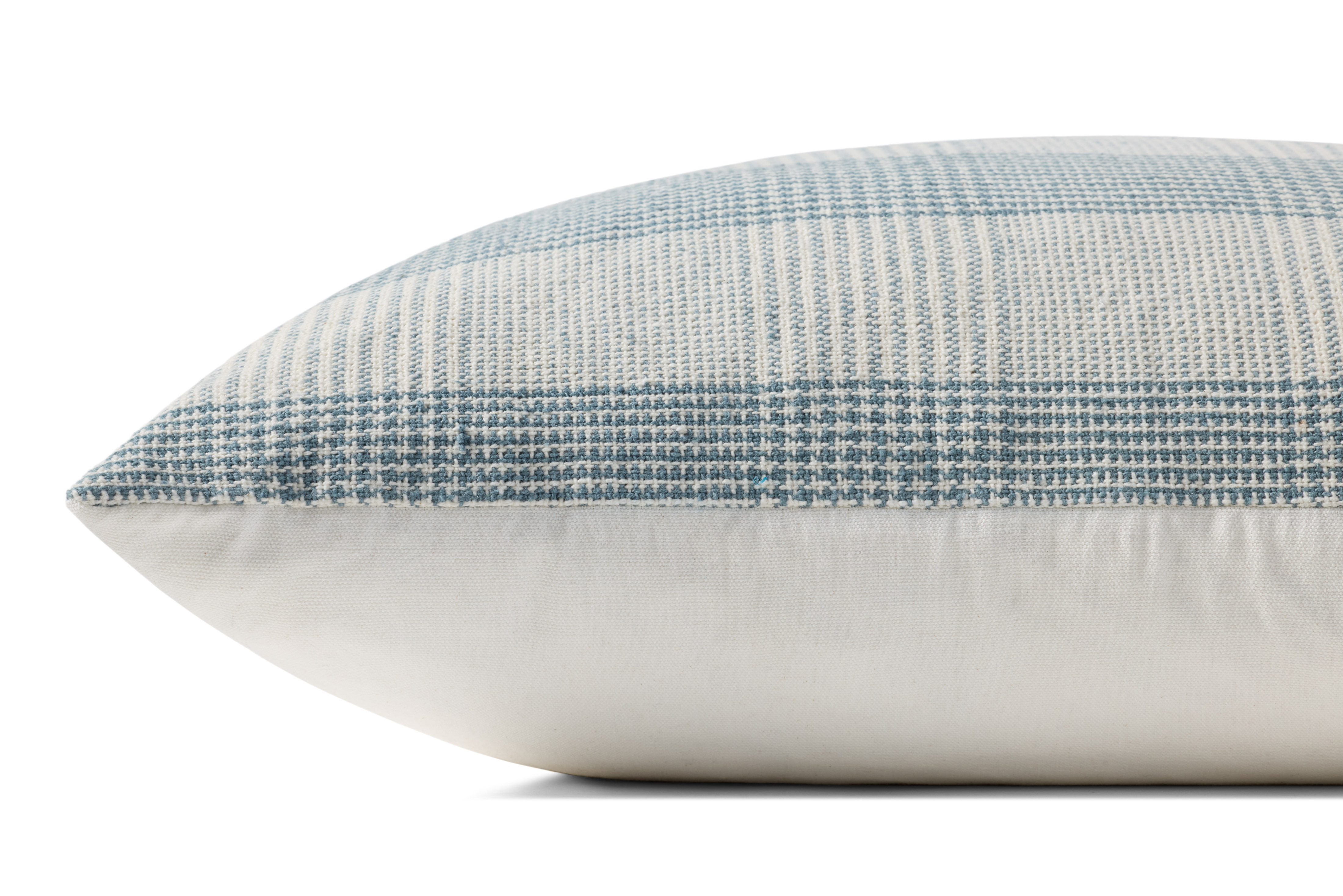 Chris Loves Julia x Loloi Auggie Blue / White 22'' x 22'' Decorative Pillow