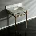 thumbnail image 4 of Kingston Brass Kvpb30mb Templeton 30" Oval Marble Wall Mounted Bathroom Console - Chrome, 4 of 6