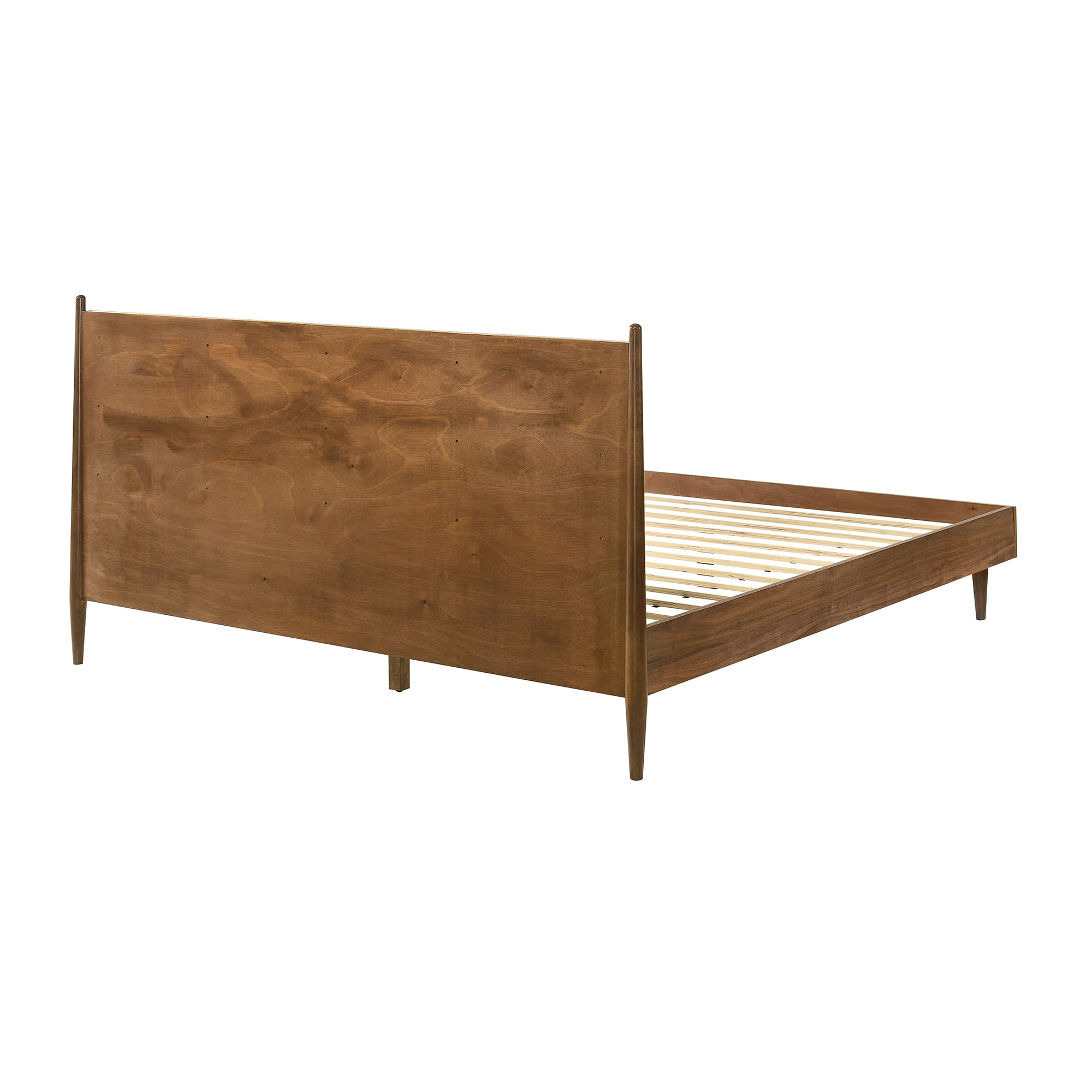 Artemio King Platform Wood Bed Frame in Walnut Finish