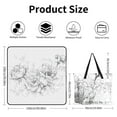 thumbnail image 2 of Elegant Monochrome Peony Floral Sketch Picnic Blanket Waterproof Outdoor Beach Blanket Hand-held Pad Suitable for Travel, Camping, Beach, Family Gatherings, 2 of 7