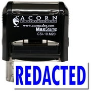 Self-Inking Redacted Stamp with Mint Green Ink