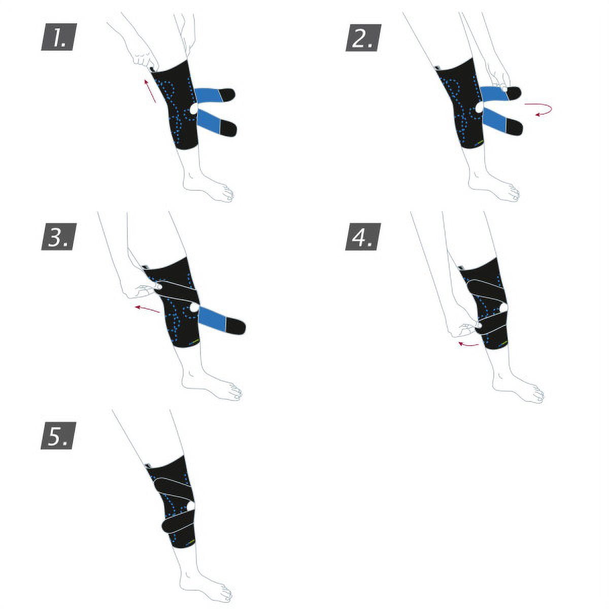PF Knee Brace Lateral, J Buttress, Hinges, Pads Right Leg (Black) X-Large by ACTIMOVE