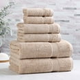 thumbnail image 2 of Superior Egyptian Cotton Absorbent 6-Piece Taupe Towel Set, 2 of 13