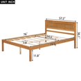 thumbnail image 3 of Tcbosik Rustic Platform Bed in Oak Finish, Full Size Wooden Bed Frame, No Box Spring Needed, 350 LBS Weight Capacity, 3 of 9
